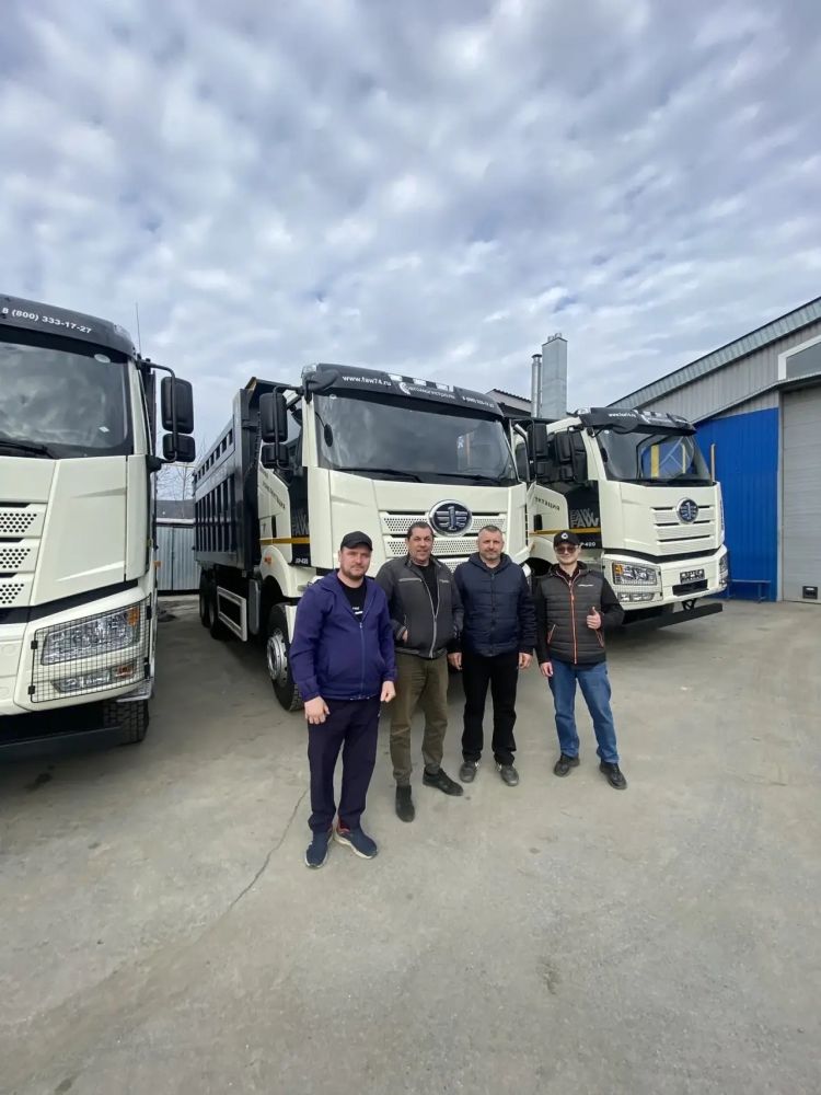 Передача самосвалов FAW 6x4 — готово! 6 новых самосвалов FAW 6x4 (2024 г.в.) ушли к заказчикам!