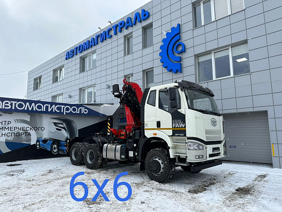 Седельный тягач FAW CA 3250 c КМУ Sunhunk K-238  6х6