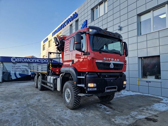 Бортовой автомобиль Sitrak с КМУ Sunhunk K-238 6x6