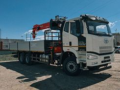Бортовой автомобиль FAW с КМУ Kanglim KS 1256