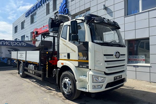 Бортовой автомобиль FAW J6L с КМУ Kanglim 2056
