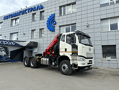 Седельный тягач FAW 3250 с КМУ Sunhunk K-238  
