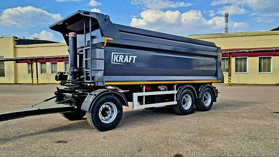 САМОСВАЛЬНЫЙ ПРИЦЕП KRAFT С ПОВОРОТНЫМ КРУГОМ
