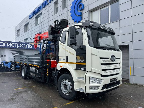 Бортовой автомобиль FAW J6L с КМУ Kanglim 1256