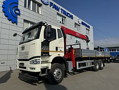 Бортовой автомобиль FAW с КМУ Horyong HRS 206 + конники