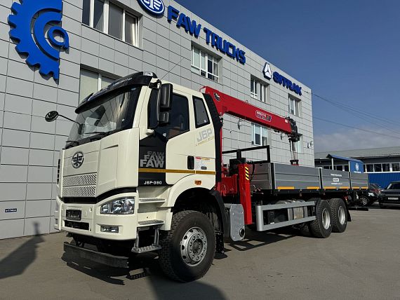 Бортовой автомобиль FAW с КМУ Horyong HRS 206 + коники